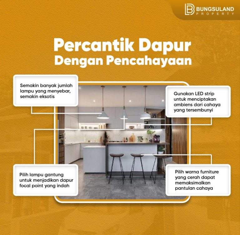 percantik dapur dengan pencahayaan